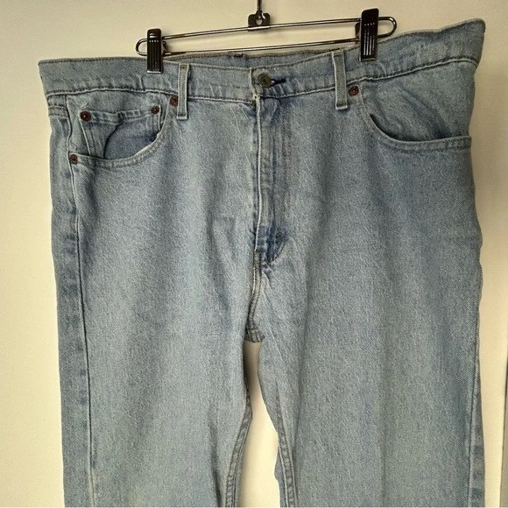 Levi's 505 Light Blue Straight Jeans Timeless‎ Style 38X32 Men's